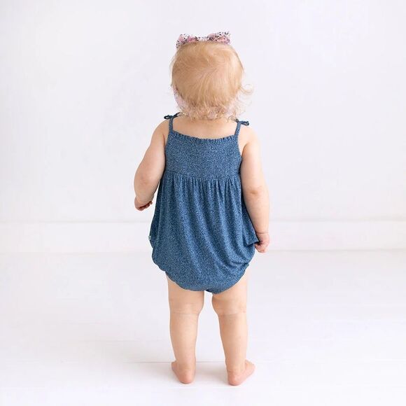 NWOT POSH PEANUT Sleeveless Smocked Bubble Romper - Picture 5 of 5